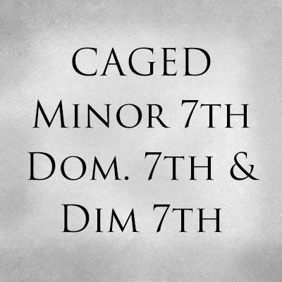 CAGED Minor 7th Dom 7th Dim 7th