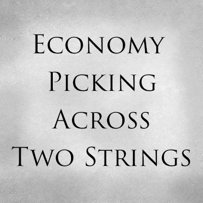 Economy Picking Across Two Strings