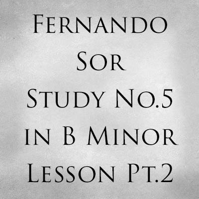 Fernando Sor Study No.5 in B Minor Lesson Pt.2